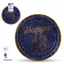 Plaque design numéro 18 bleu marine pour événements