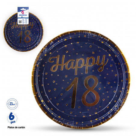 Plaque design numéro 18 bleu marine pour événements
