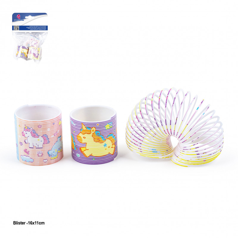 Ressort jouet avec licorne 3 unités pour pinata d anniversaire ou détail cadeau