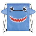 Sac à dos d'enfant requin avec crayon et étiquette personnalisée avec autocollant de bande dessinée pour invités