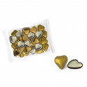 Ours en peluche à suspendre et chocolats en forme de cœur dans une boîte avec des copeaux personnalisés pour la Saint-Valentin