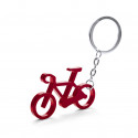 Porte-clés de vélo rouge et chocolat en boîte noire personnalisée, détail de mariage ou Saint-Valentin