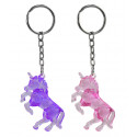 Porte-clé unicornes dans une enveloppe rose avec un autocollant personnalisable pour un détail enfantin
