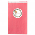 Sur papier kraft rose 7x12cm avec adhésif personnalisable première communion fille