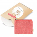 Portefeuille rouge en étui kraft avec autocollant romantique de mariés pour les souvenirs de mariage