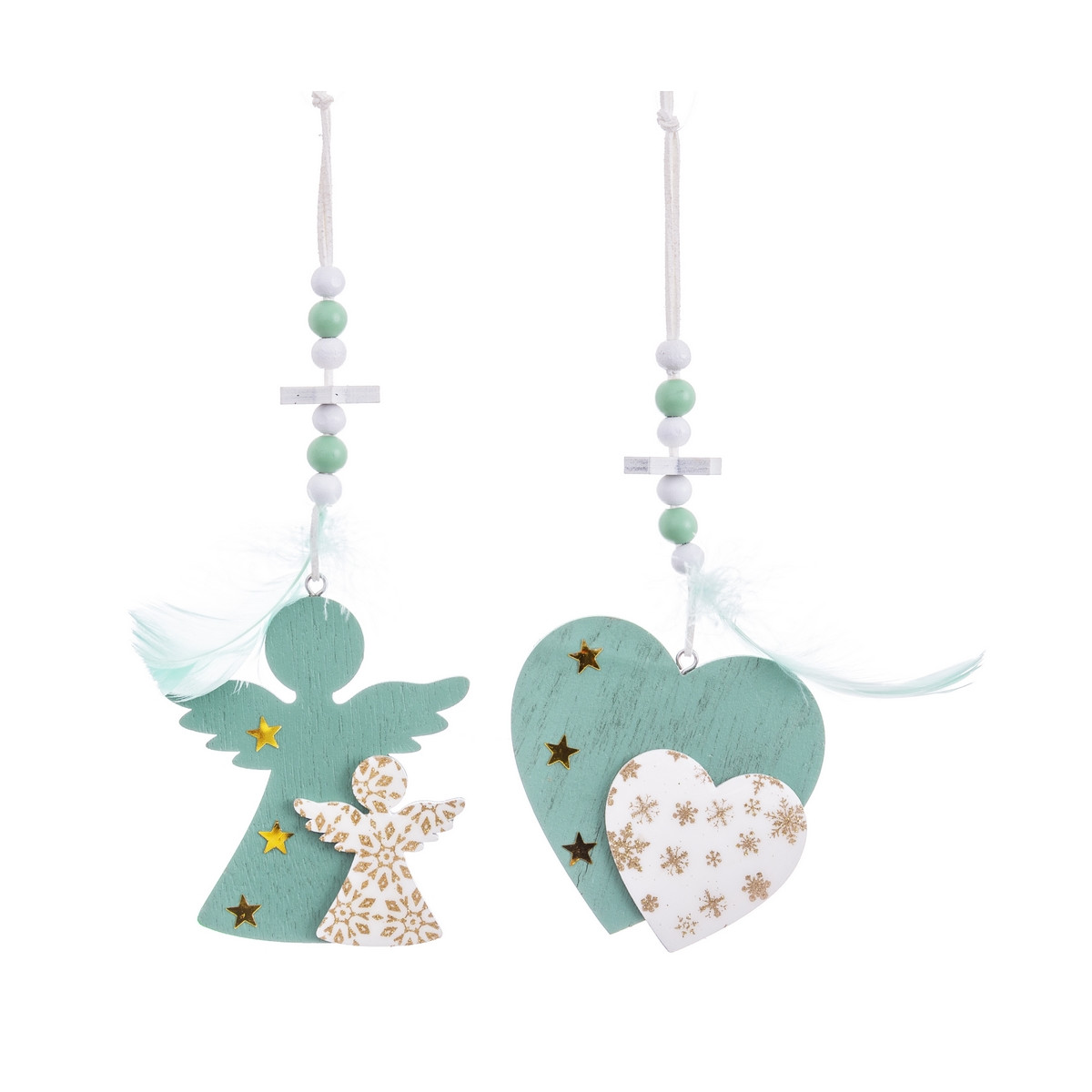Pendentif figurines en bois