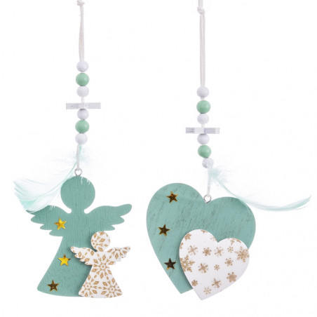 Pendentif figurines en bois