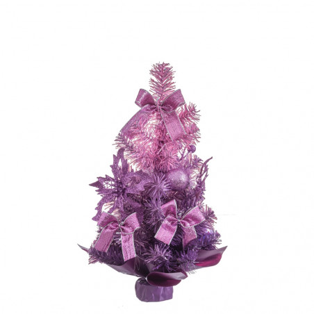 Décoration de Noël sapin décoré rose