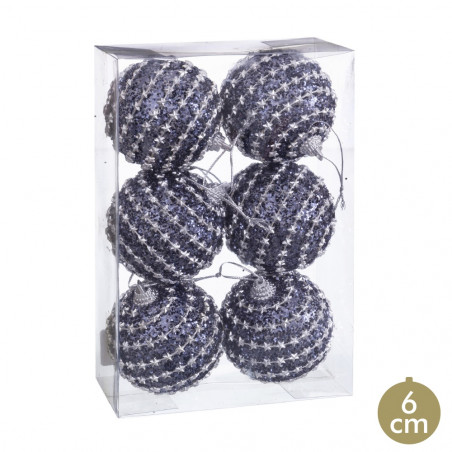 Balles en polyfoam noires pour décoration de Noël