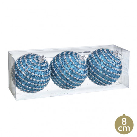 Balles en polyfoam turquoise pour décoration de Noël