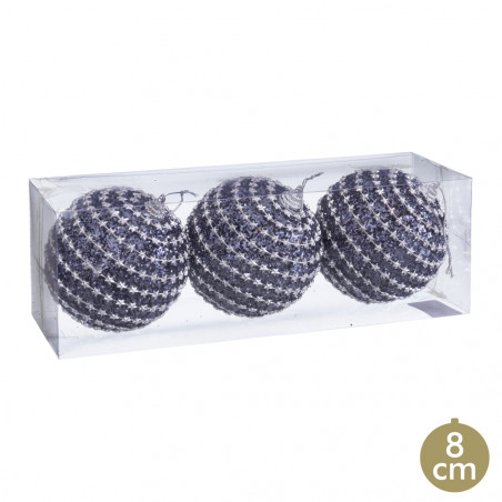 Balles en polyfoam noir pour décoration de Noël