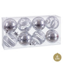 Balles en argent pour décoration de Noël 8 unités