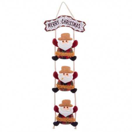 Pendentif Père Noël avec échelle pour décoration de Noël