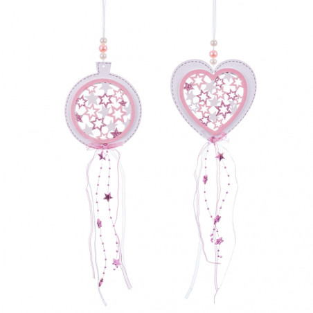Pendentif en bois rose pour décoration de Noël