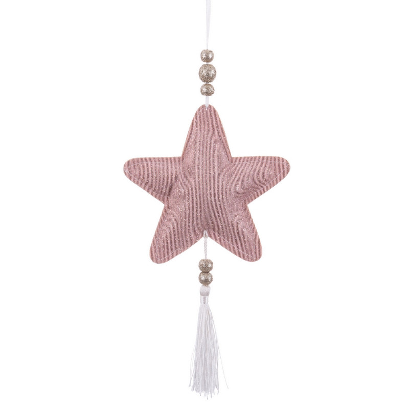 Pendentif étoile en tissu pour décoration de Noël