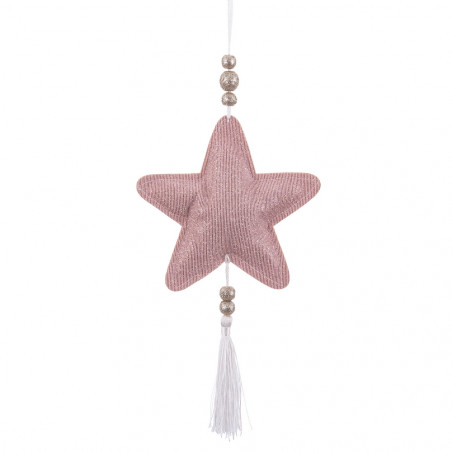 Pendentif étoile en tissu pour décoration de Noël