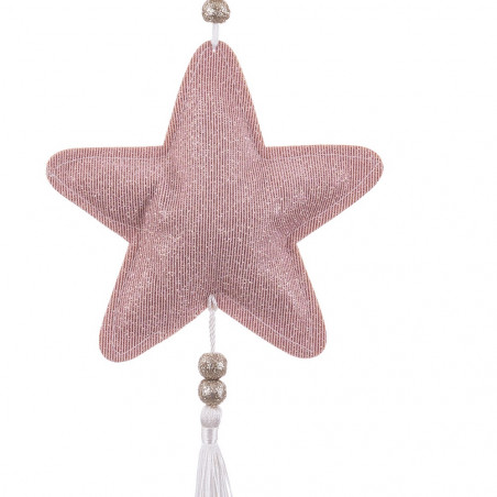Pendentif étoile en tissu pour décoration de Noël