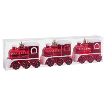 Pendentif train rouge pour détails de Noël