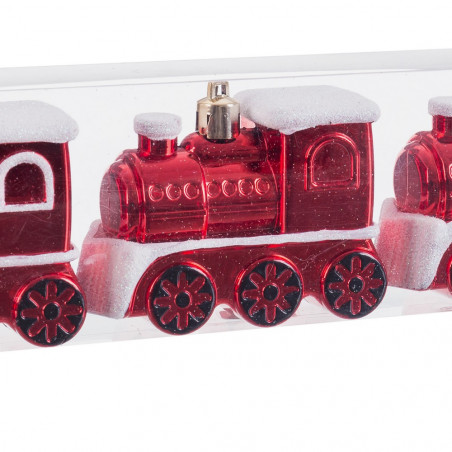 Pendentif train rouge pour détails de Noël