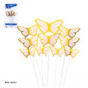 Topper mariposas 18cm rosa borde met.