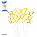 Topper pour gâteaux papillons avec bords métallisés dorés à décorer