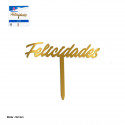 Topper letras liger.felicidad.11x9 oro