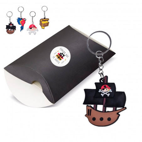 Porte clés pirate dans une boîte avec adhésif j espère qu il vous plaira pour plus de détails
