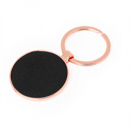Porte-clés en or rose personnalisé avec autocollant pour les détails de mariage