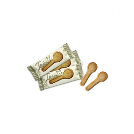 Nutella 15 gr avec cuillère à biscuit dans un sachet personnalisé avec autocollant personnalisable pour plus de détails