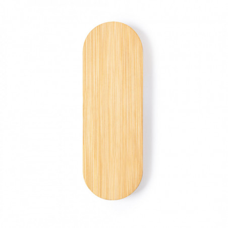 Ouvre-bouchon et tire-bouchon en bois et aimant dans un sac en tissu bleu et personnalisé avec autocollant communion garçon