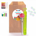 Pompero avec capuchon coeur et sucettes dans enveloppe avec adhésif personnalisable pour plus de détails