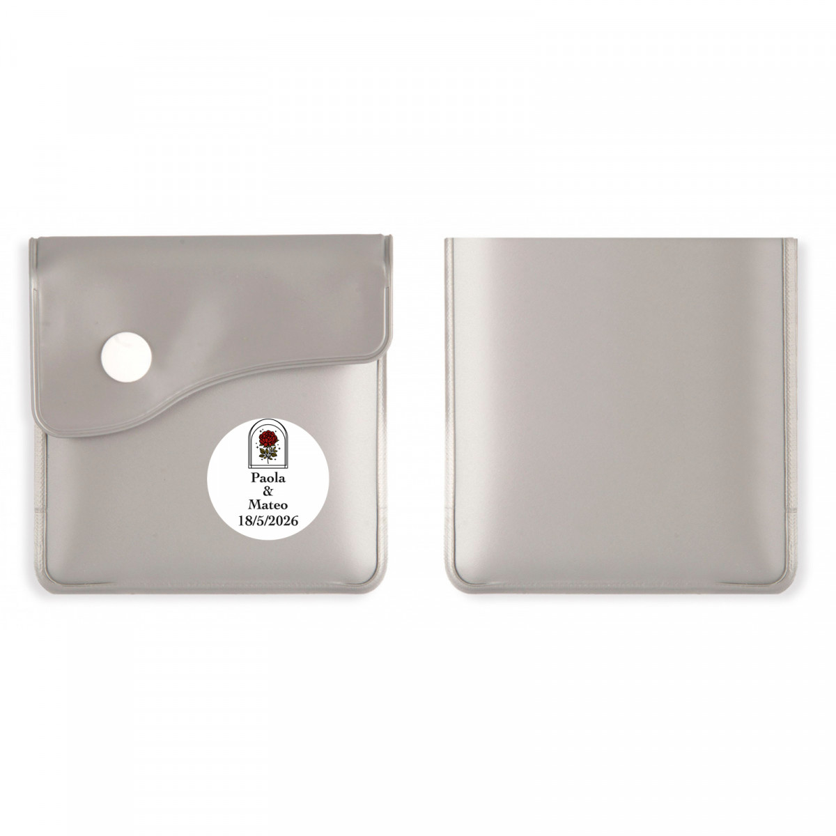 Cendrier portable avec autocollant rose vintage pour les détails