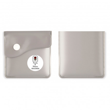 Cendrier portable avec autocollant rose vintage pour plus de détails