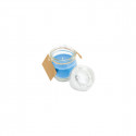 Bougie aromatique bleue en pot en verre avec étiquette autocollante de 3 cm pour les détails de la première communion garçon