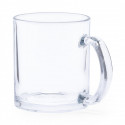 Tasse en verre avec un tendre autocollant personnalisable à offrir