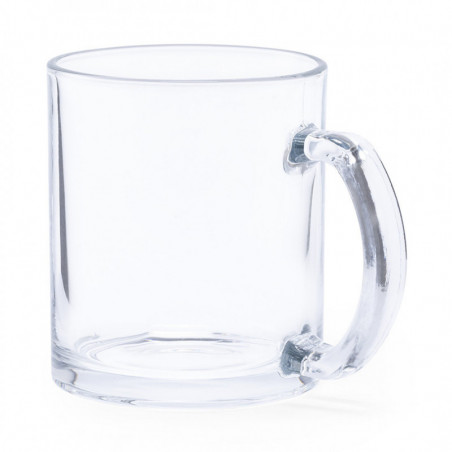 Tasse en verre avec un tendre autocollant personnalisable à offrir