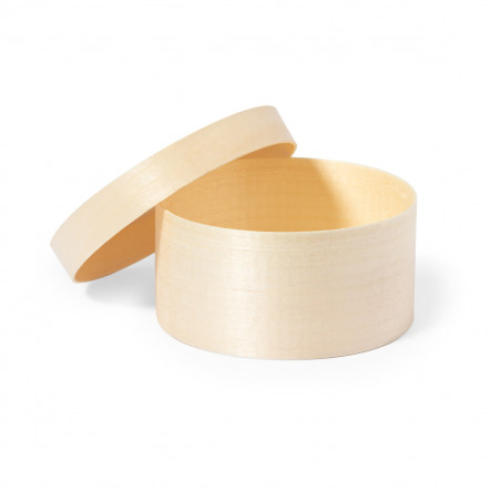 Bracelet colombe de la paix dans une boîte en bois avec autocollant de bébé pour baptêmes