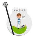 Carnet de première communion garçon avec crayon football pour plus de détails