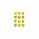 Gommes à effacer en forme d'emojis dans une trousse avec adhésif personnalisable pour des détails
