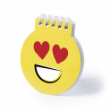 Carnet emoji coeur avec crayon et gomme amusante pour plus de détails