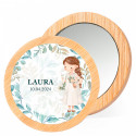 Miroir en bambou personnalisable pour les détails de la première communion fille