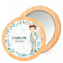 Miroir en bambou personnalisable pour les détails de la première communion d'un enfant