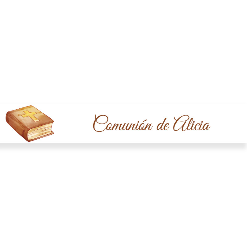 Autocollant de communion 5x1 Bible personnalisée pour plus de détails