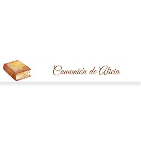 Autocollant de communion 5x1 Bible personnalisée pour plus de détails