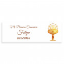 Adhésif de communion 6x2 calice personnalisé pour les détails