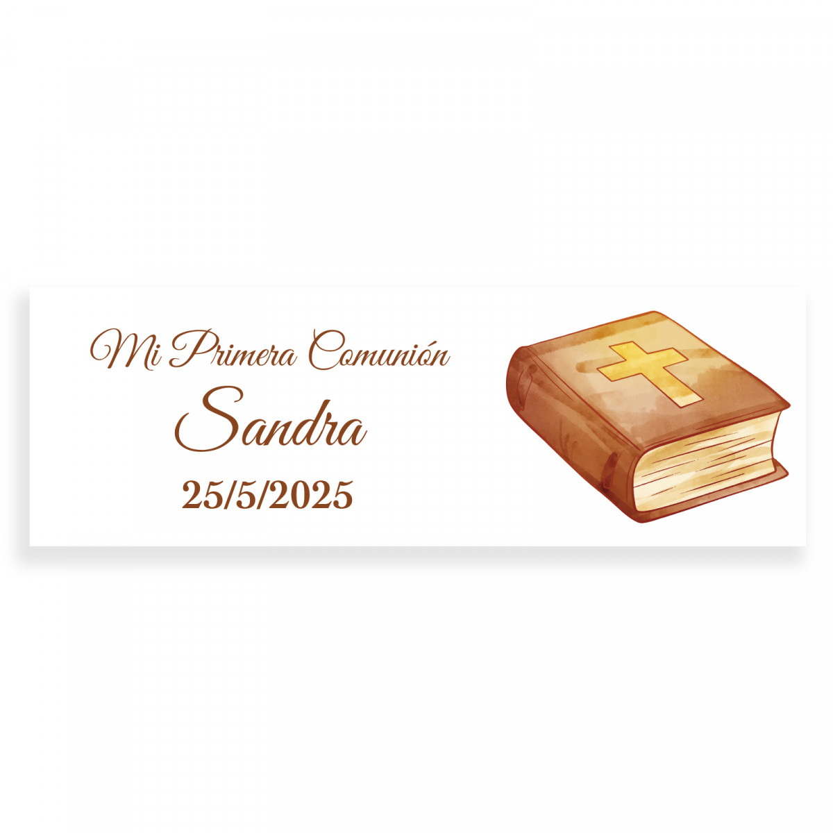 Adhésif de communion 6x2 Bible personnalisé pour les détails