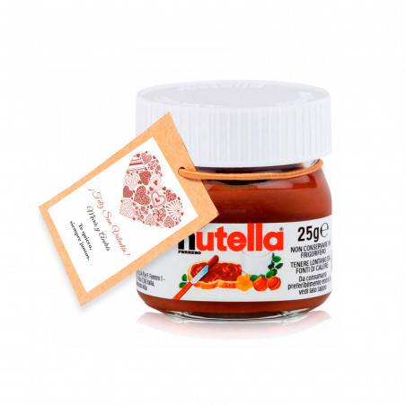 Nutella 25 g avec étiquette personnalisable pour des détails romantiques