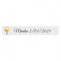 Autocollant de communion 5x1 calice fond transparent personnalisé pour plus de détails