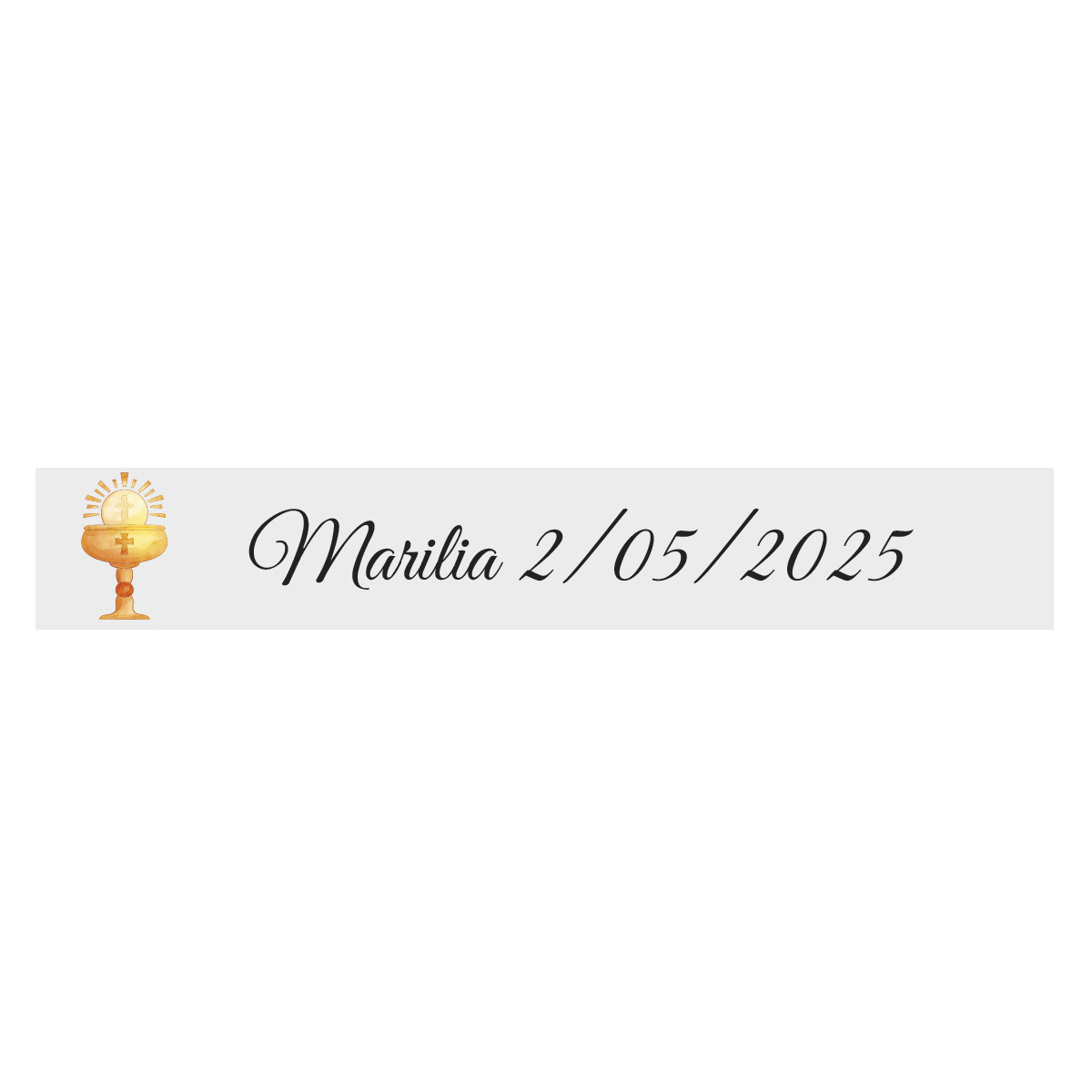 Autocollant de communion 5x1 calice fond transparent personnalisé pour plus de détails