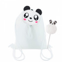 Sac à dos pliable pour enfants en forme d'ours panda et stylo avec pompon à offrir